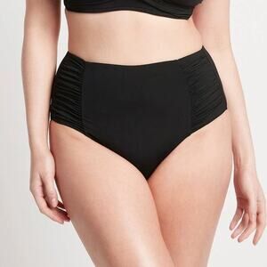 Sea Level‎ High Waist Pant Bikini Bottoms in Black New Retails $65